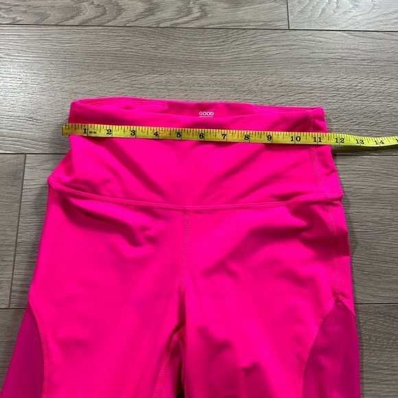 Good American Neon Bright Pink Mesh Detail 7/8 Leggings - Picture 10 of 11